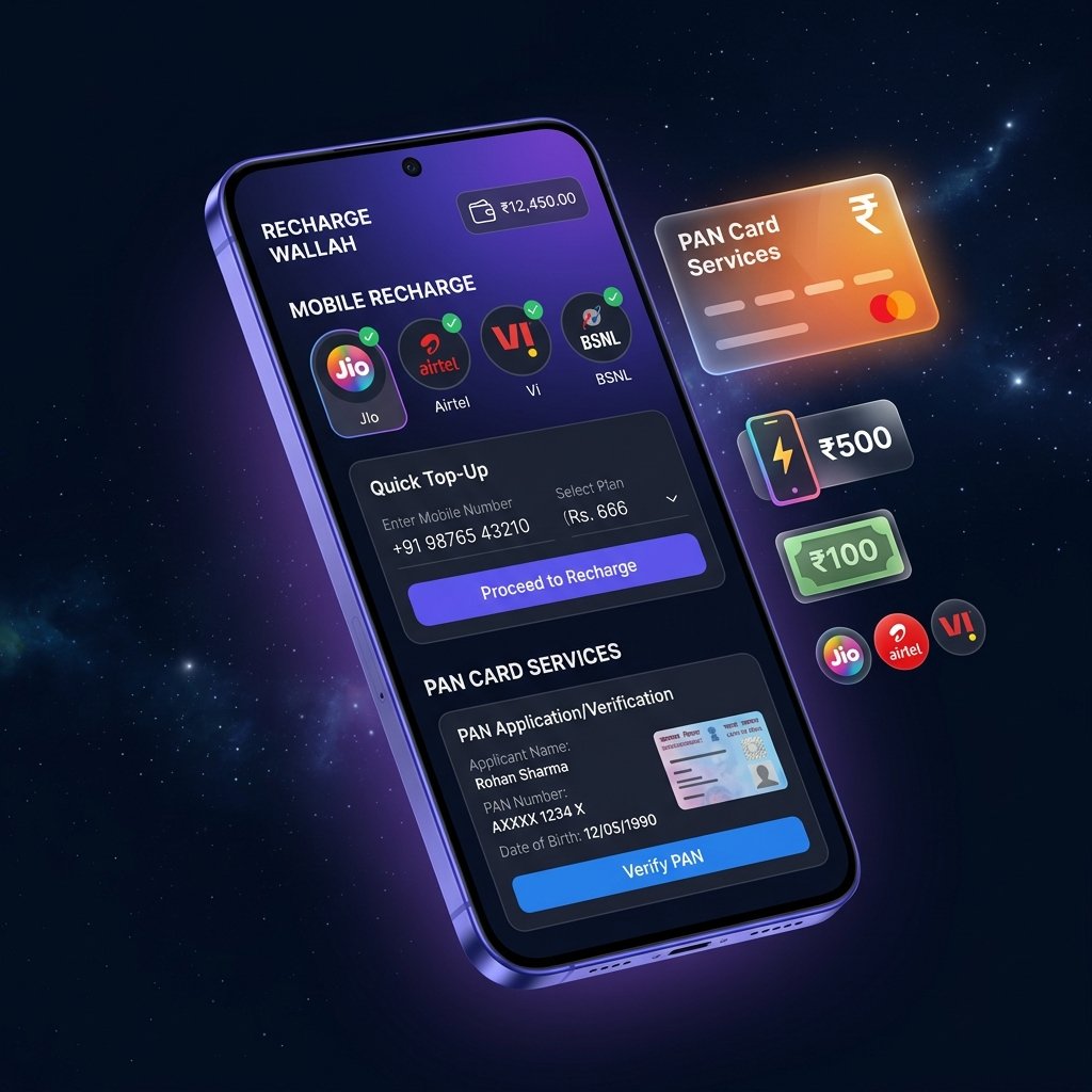 Recharge Wallah App - Recharge & PAN Card Services